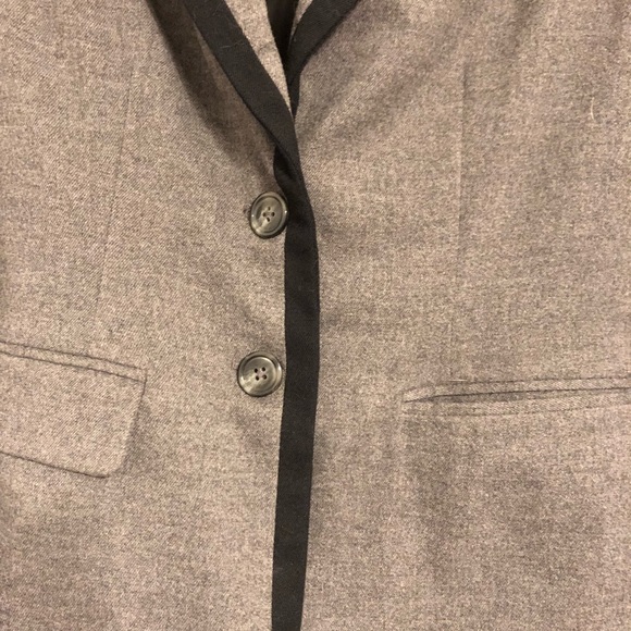 Merona Gray with Black Trim Blazer - Picture 5 of 7